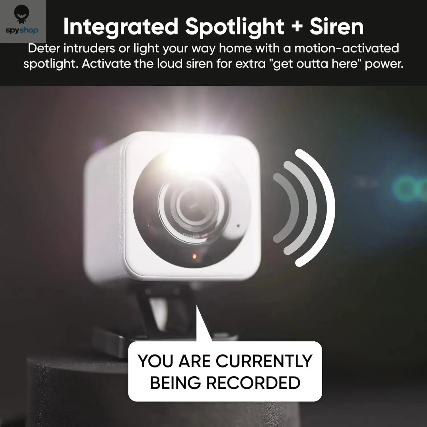 Wyze Cam v4, 2K HD Wi-Fi Smart Home Security Camera, Indoor/Outdoor Use, Pet/Baby Monitor, Motion Activated Spotlight/Siren, Spy-shop.com