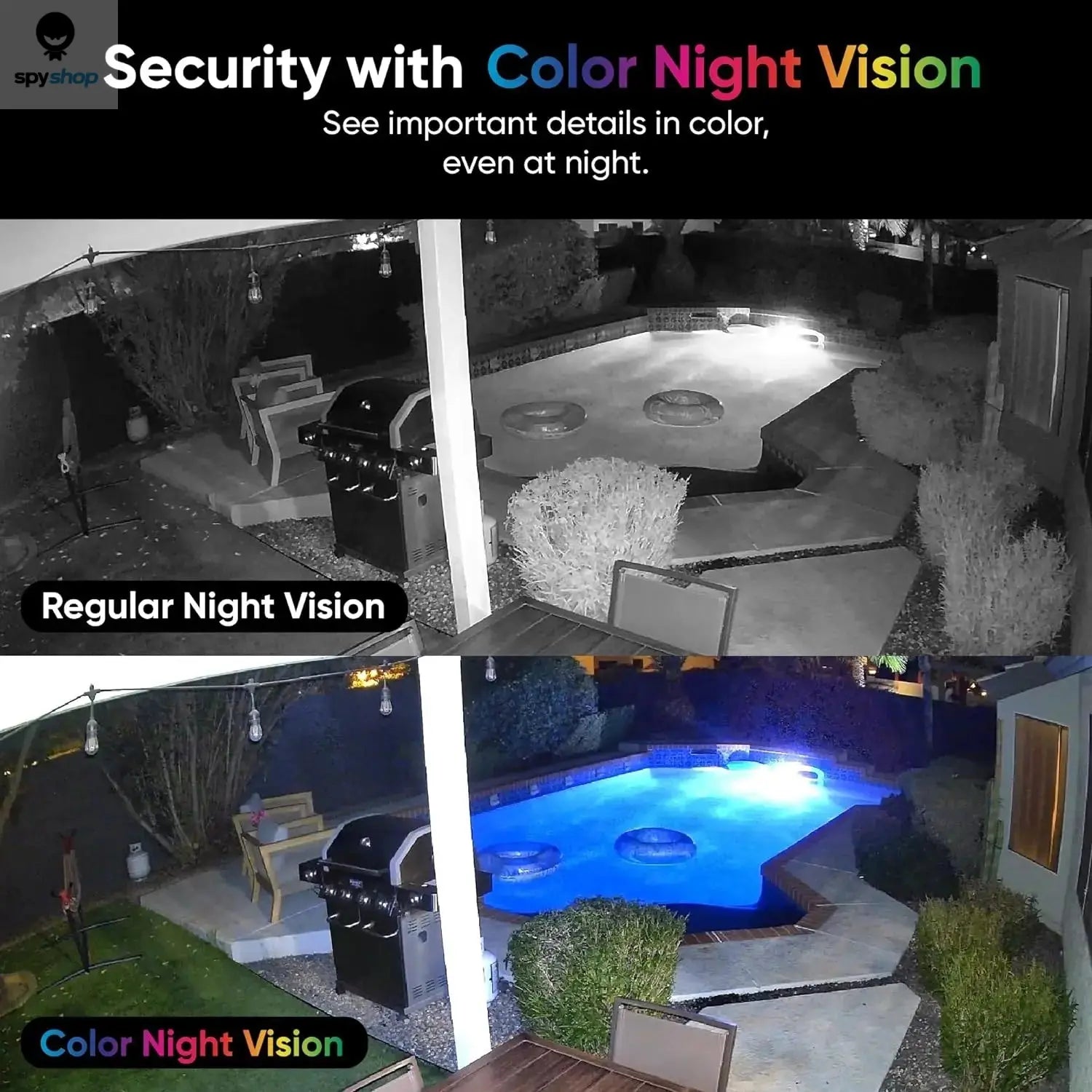 Wyze Cam v4, 2K HD Wi-Fi Smart Home Security Camera, Indoor/Outdoor Use, Pet/Baby Monitor, Motion Activated Spotlight/Siren, Spy-shop.com