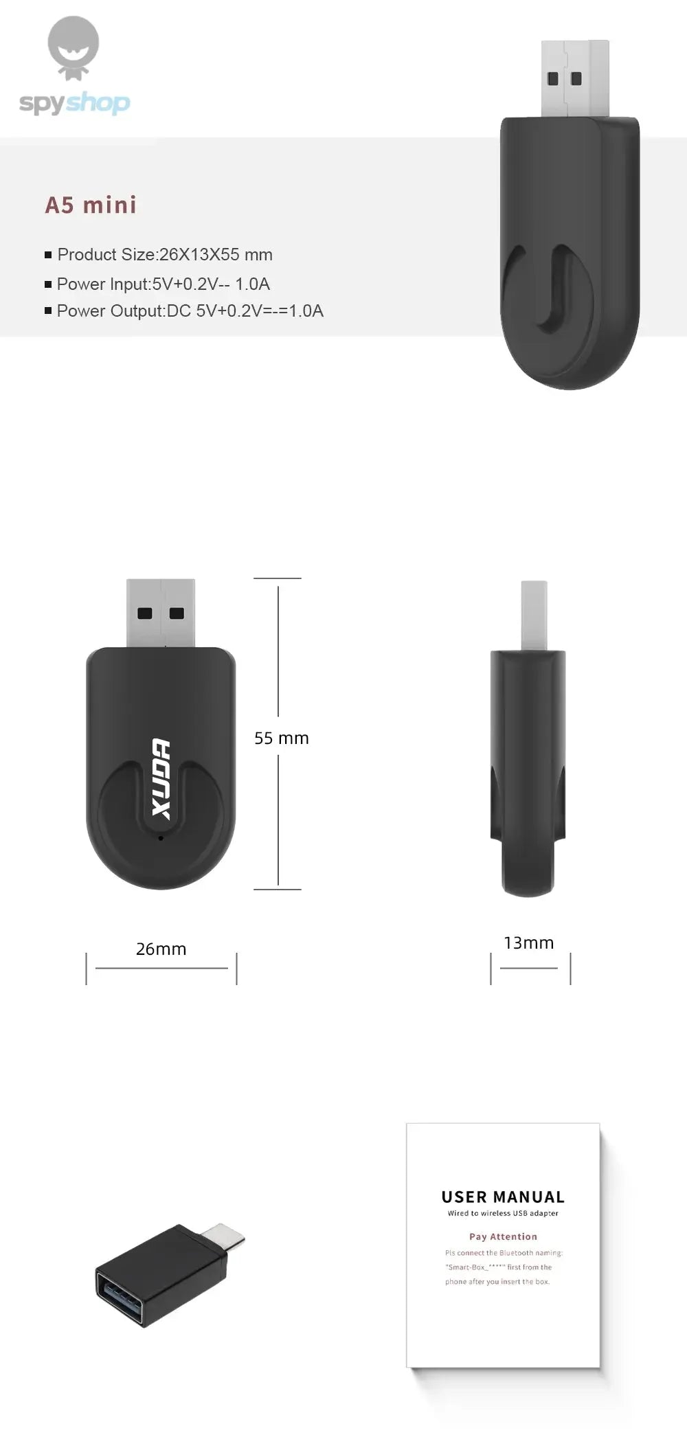 XUDA 2025  Wireless CarPlay Android Auto Wireless Adapter Smart Mini Box Plug And Play WiFi Fast Connect Universal For Nissan 