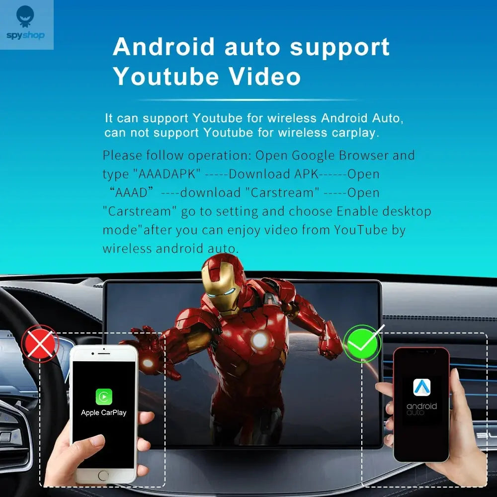 XUDA 2025  Wireless CarPlay Android Auto Wireless Adapter Smart Mini Box Plug And Play WiFi Fast Connect Universal For Nissan 