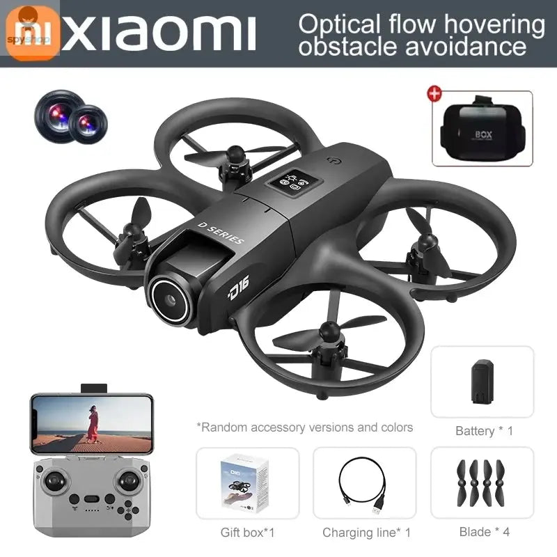 Xiaomi D16 Mini Drone Dual Camera 8K HDAerial Aircraft Obstacle Avoidance UAV Fixed Remote Control Airplane Gift Toys 20000M Spy-shop.com