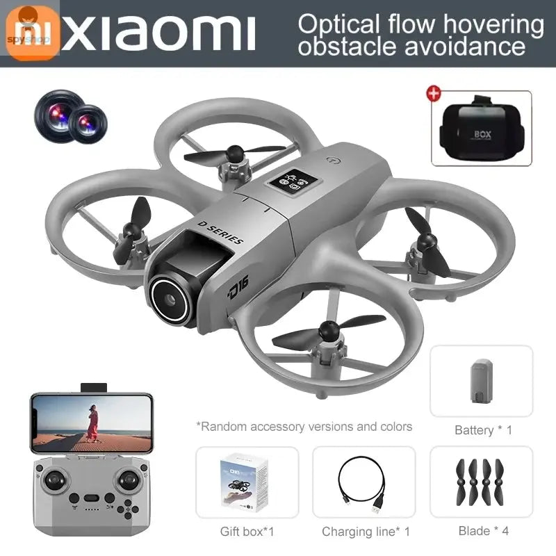 Xiaomi D16 Mini Drone Dual Camera 8K HDAerial Aircraft Obstacle Avoidance UAV Fixed Remote Control Airplane Gift Toys 20000M Spy-shop.com