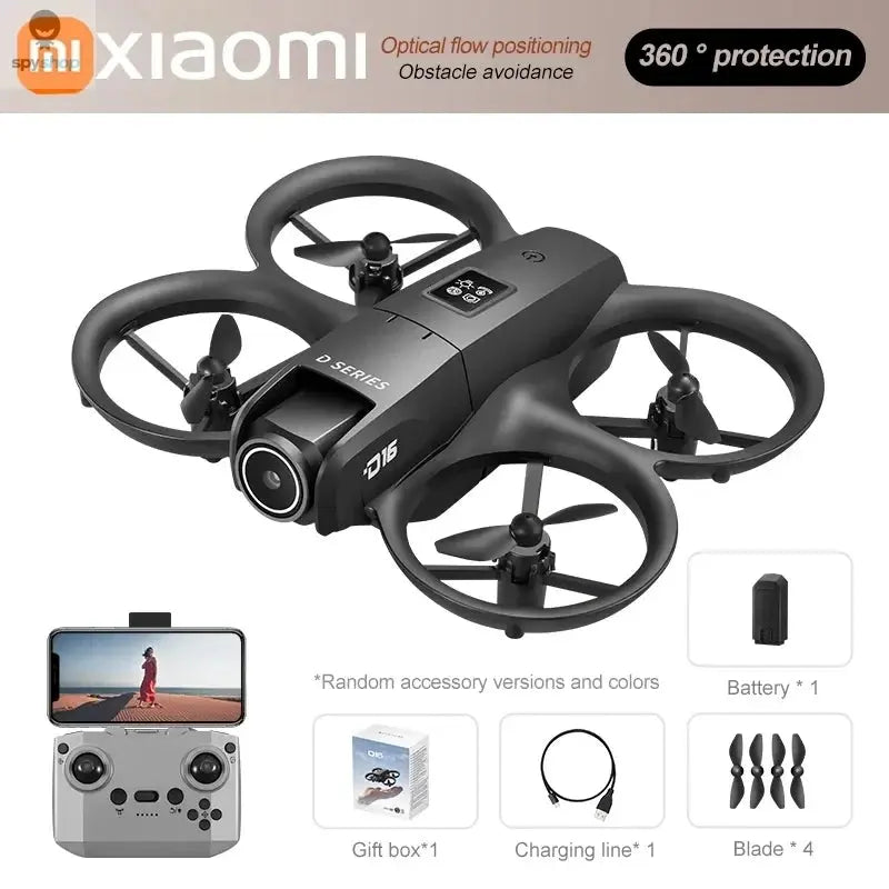 Xiaomi D16 Mini Drone Dual Camera 8K HDAerial Aircraft Obstacle Avoidance UAV Fixed Remote Control Airplane Gift Toys 20000M Spy-shop.com