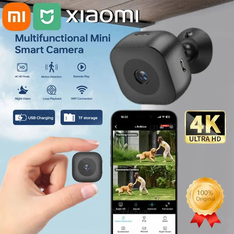 Xiaomi MIJIA 4K Mini Security Camera Full Color Night Vision High Definition WiFi Monitor Waterproof Motion Detect Surveillance Spy-shop.com