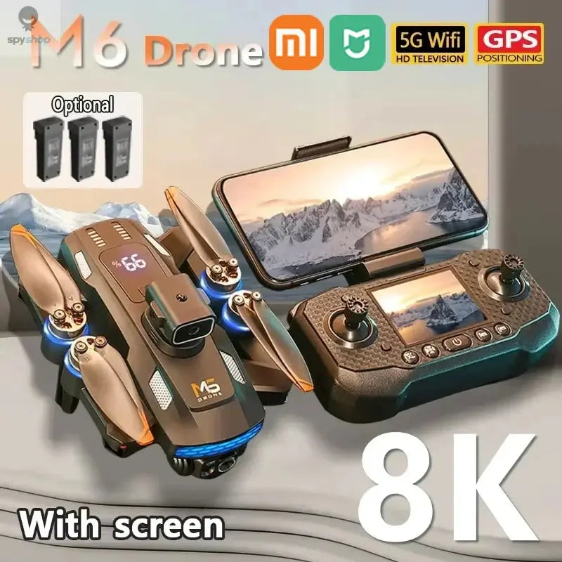 Xiaomi MIJIA M6 Drone Professional 8K Camera Dron 5G WIFI FPV UAV With screen remote control RC Dron avoidance Aerial Quadcopter 