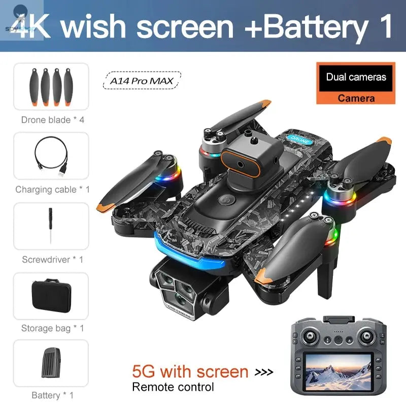 Xiaomi Mijia A14Pro max GPS Brushless 8K three Camera Optical Flow Obstacle Avoidance Foldable Quadcopter RC Distance Drone Toys 