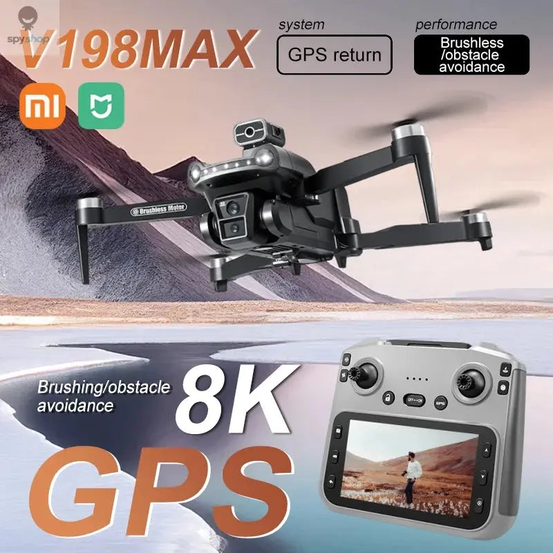 Xiaomi Mijia V198MAX Drone 8K Profesional FPV Brushless Laser obstacle avoidance Aerial Optical Foldable Quadcopter Mini 4K Dron 