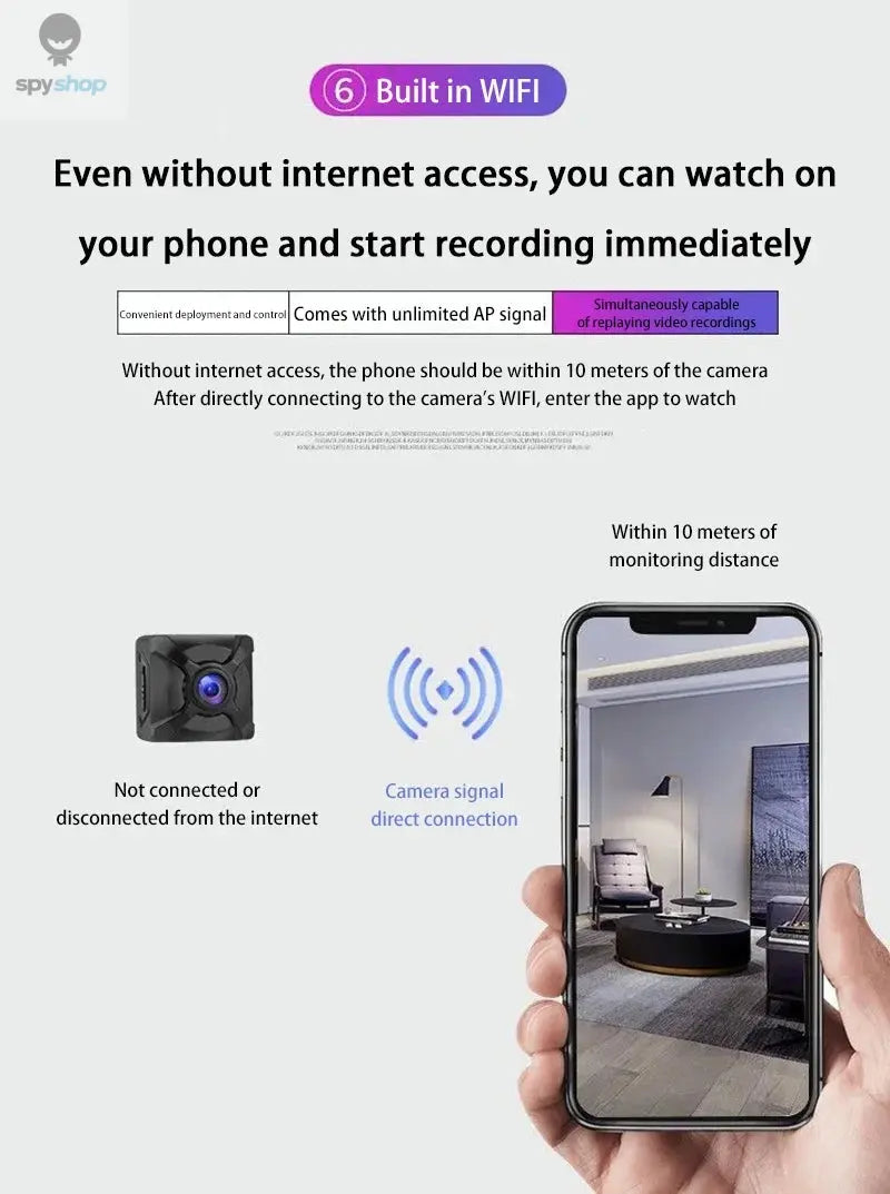 Xiaomi X5 1080P Wireless Camera Mini WiFi IP/AP Remote Monitor Rechargeable Battery Motion Detection  Portable Camcorders Home Spy-shop.com