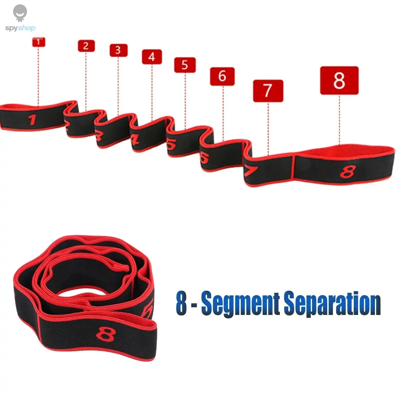 Yoga Stretch Resistance Bands Adult High Elasticity Multi-Segment Belt Yoga Assisted Stretching Belt Yoga Fitness Products Spy-shop.com