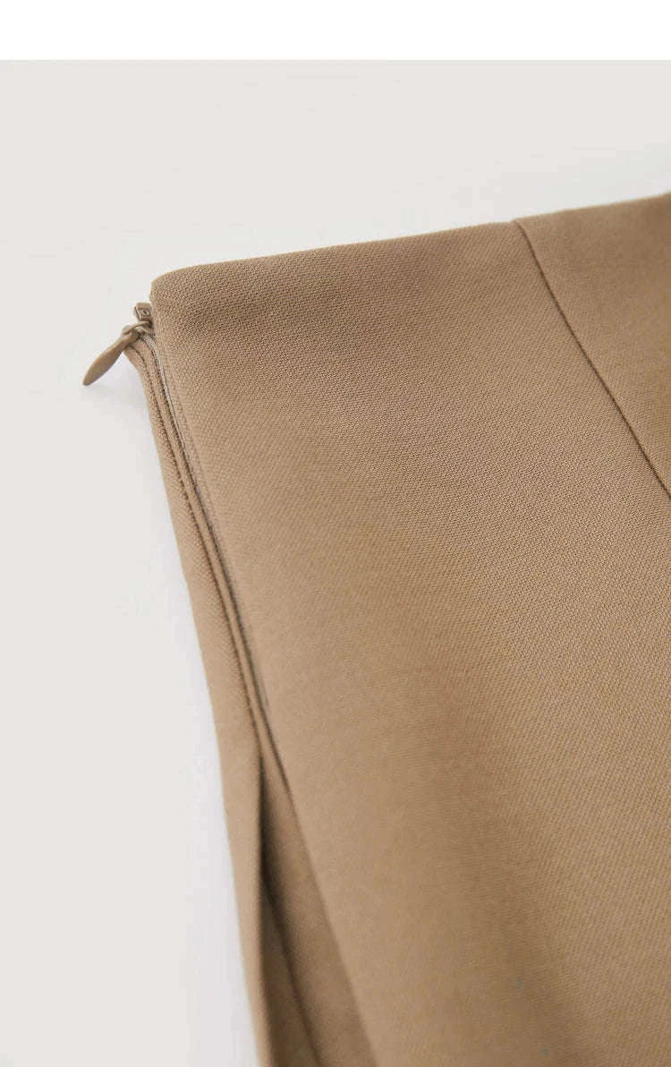 A-Line Skort Skirt Shorts for Women Office Style Mid Waist-Grey skirt / L