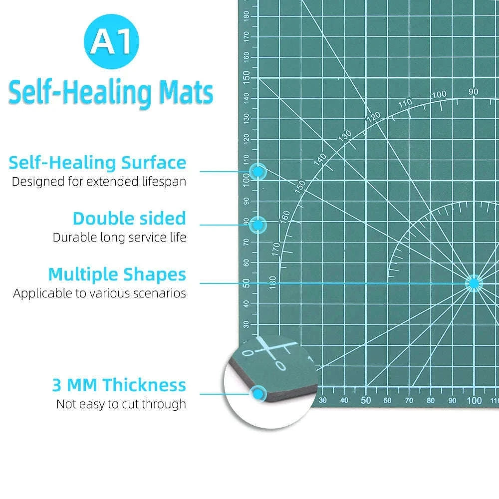 A1 Double-Sided Self-Healing PVC Cutting Mat for Crafting-A1 90cmX60cm / Poland