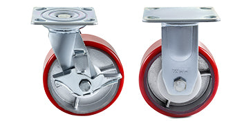 6" Heavy Duty Caster Wheels Set 1000 lb Each with Brake
