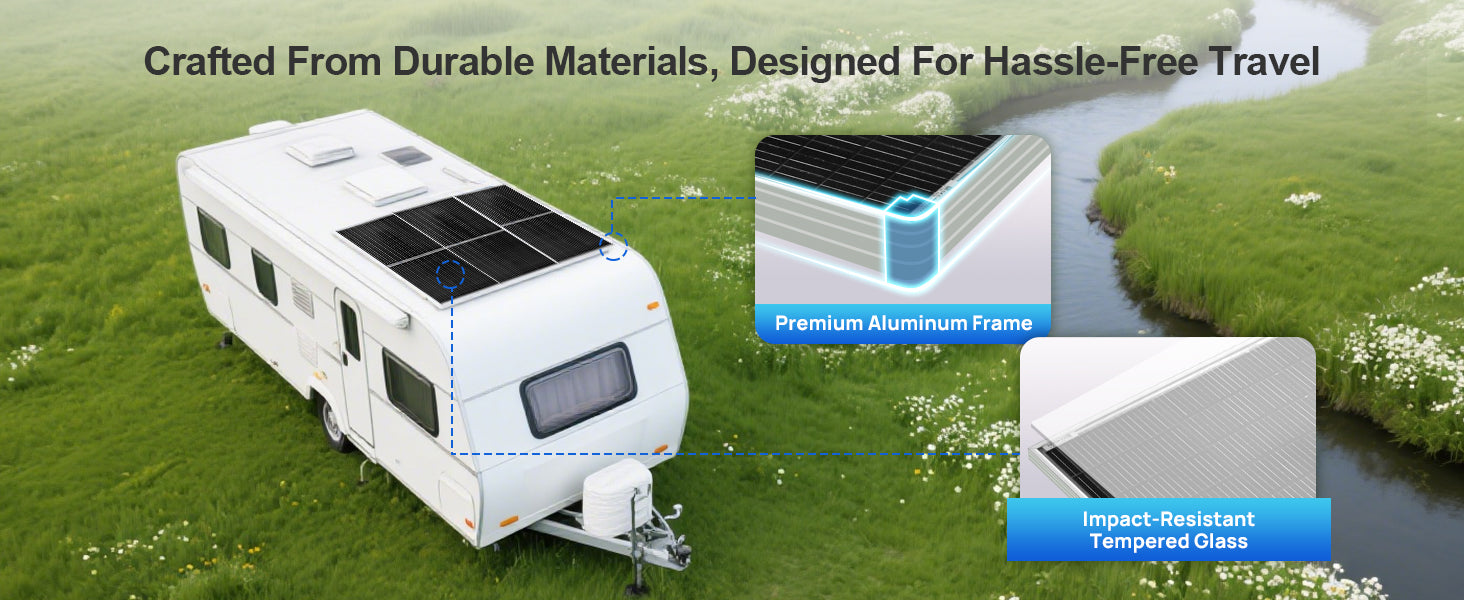 ECO-WORTHY N-Type 18BB Bifacial Solar Panels, 2PCS 195W 12 Volt Monocrystalline Solar Panel with 25% High Conversion Efficiency