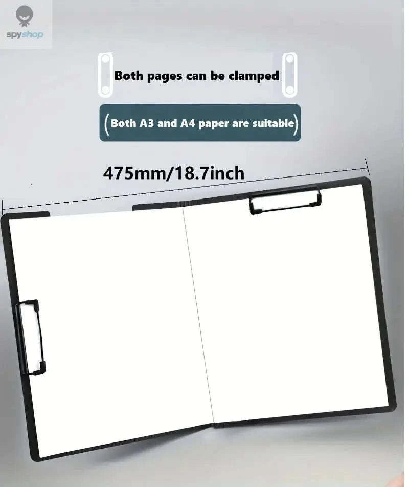 A4 File Folder Clipboard Organizer-WHITE
