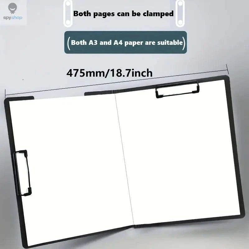 A4 File Folder Clipboard Organizer-WHITE