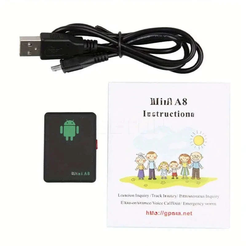 A8 Mini GPS Tracker for Car, Keys & Wallet – Real-Time Tracking Device-Black