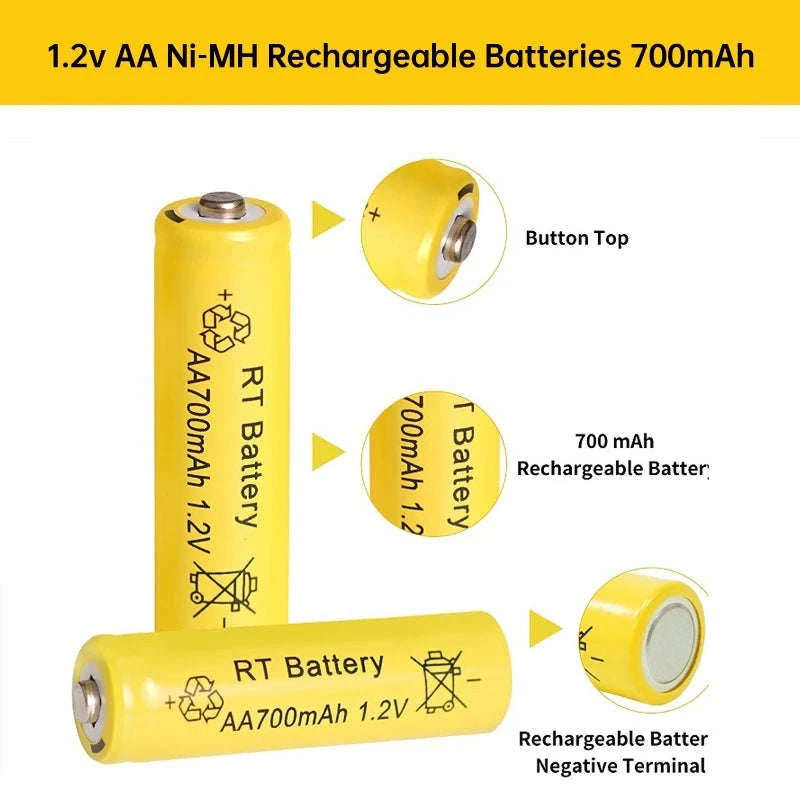 AA 1.2V 700mAh Ni-MH Rechargeable Batteries-10Pcs / 1.2V / United States