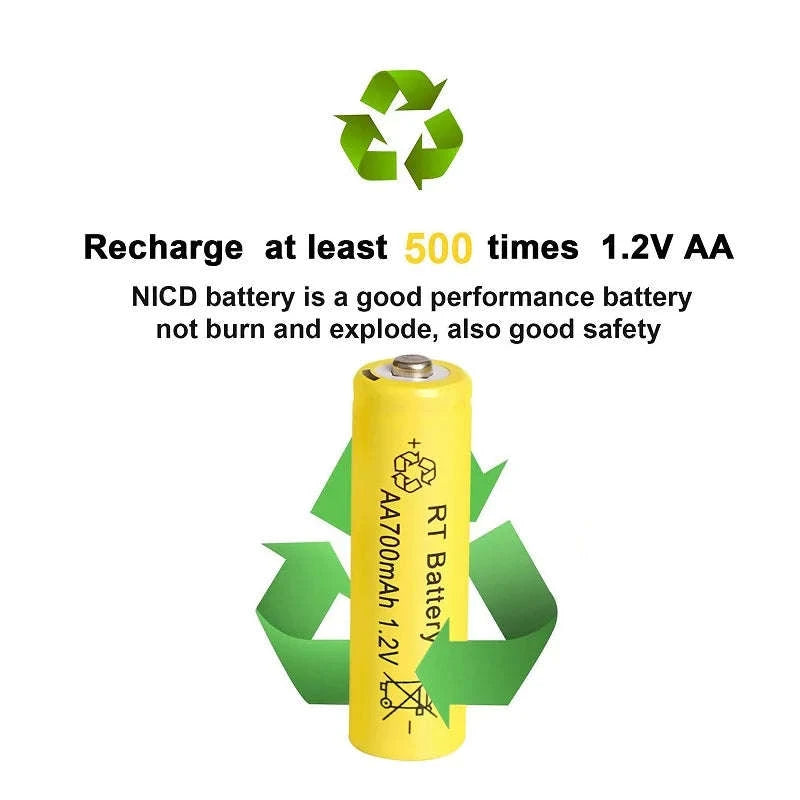 AA 1.2V 700mAh Ni-MH Rechargeable Batteries-10Pcs / 1.2V / United States