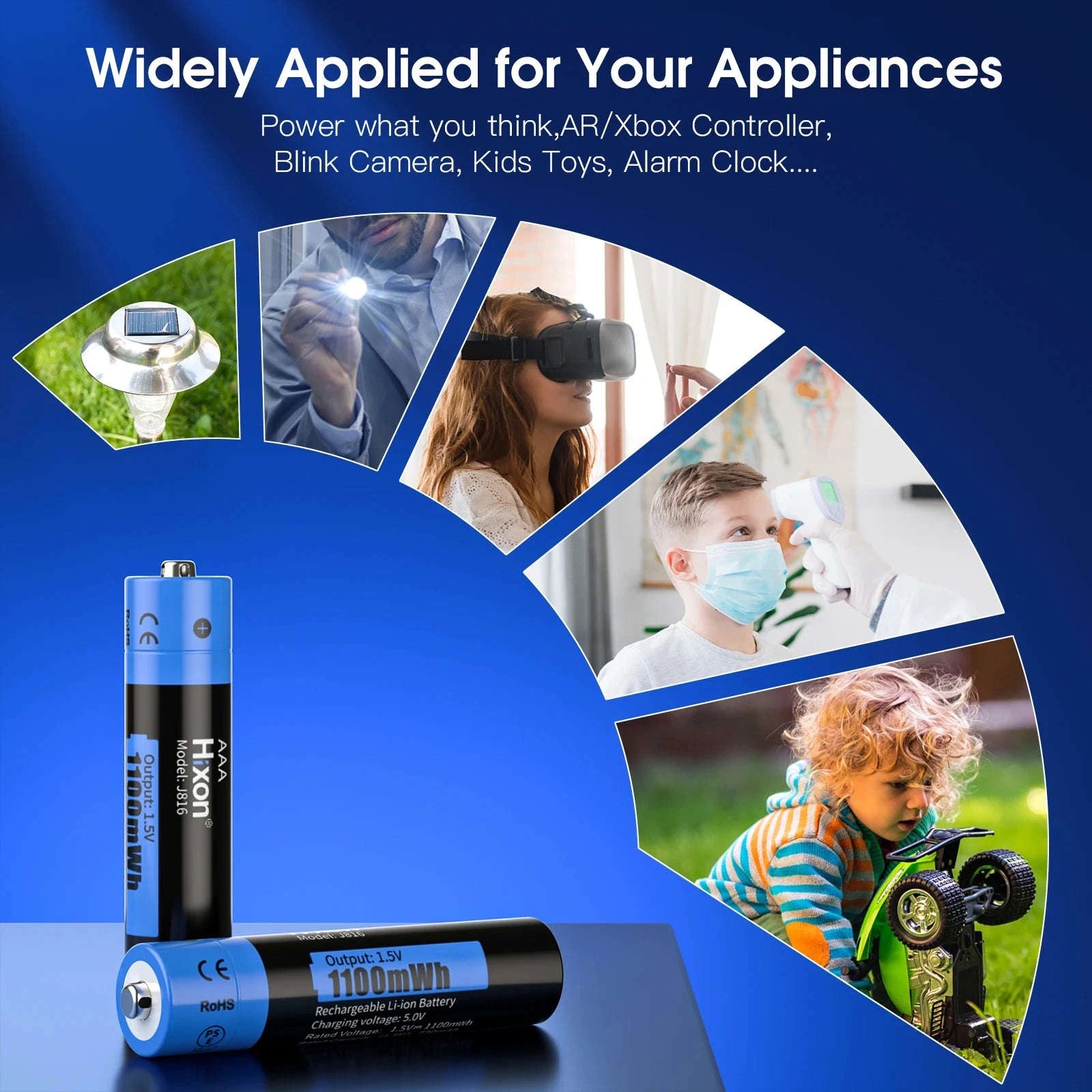 AAA 1.5V Li‑Ion Rechargeable Batteries 4-Pack with Fast Charging-4PC battery / 1.5V / GERMANY