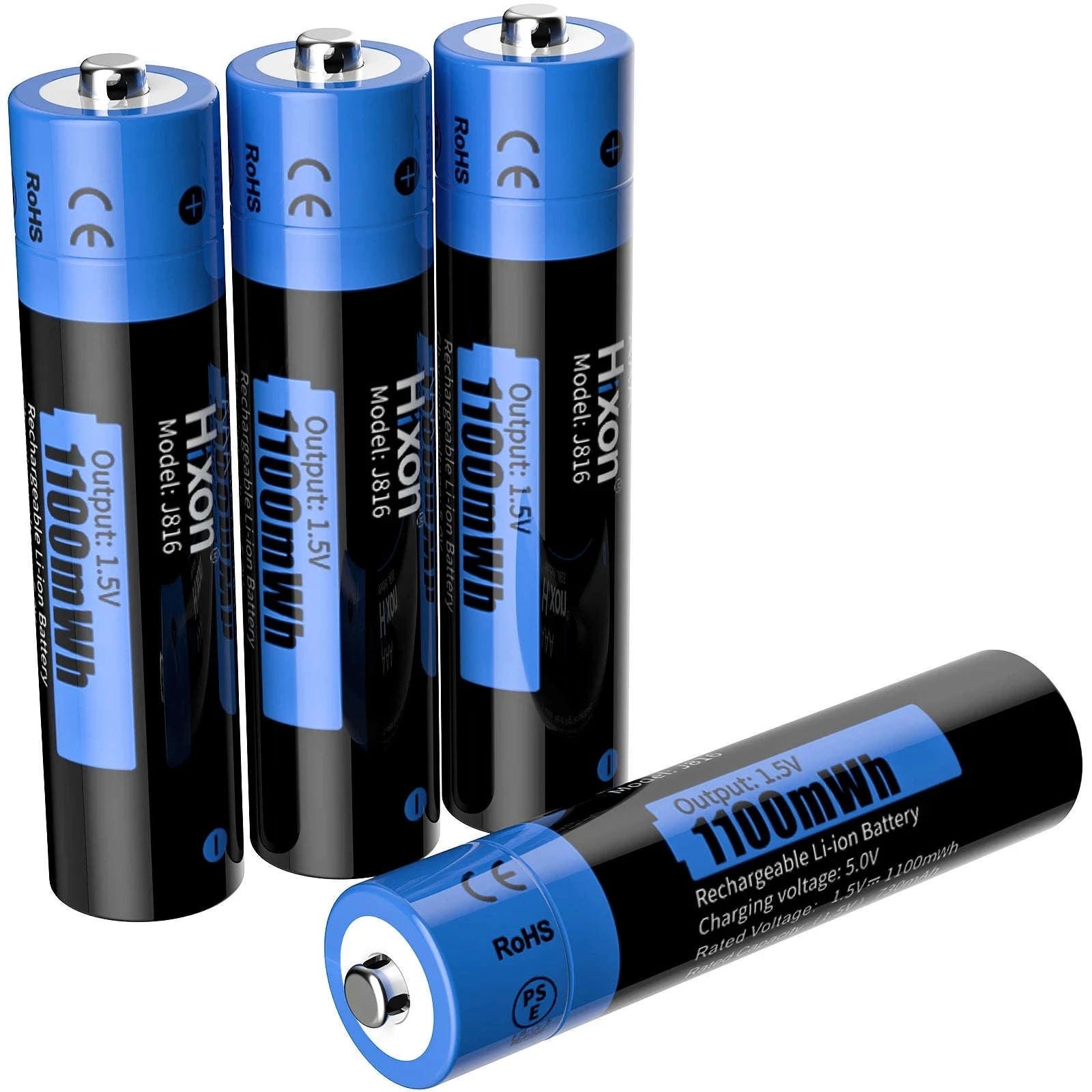 AAA 1.5V Li‑Ion Rechargeable Batteries 4-Pack with Fast Charging-4PC battery / 1.5V / GERMANY