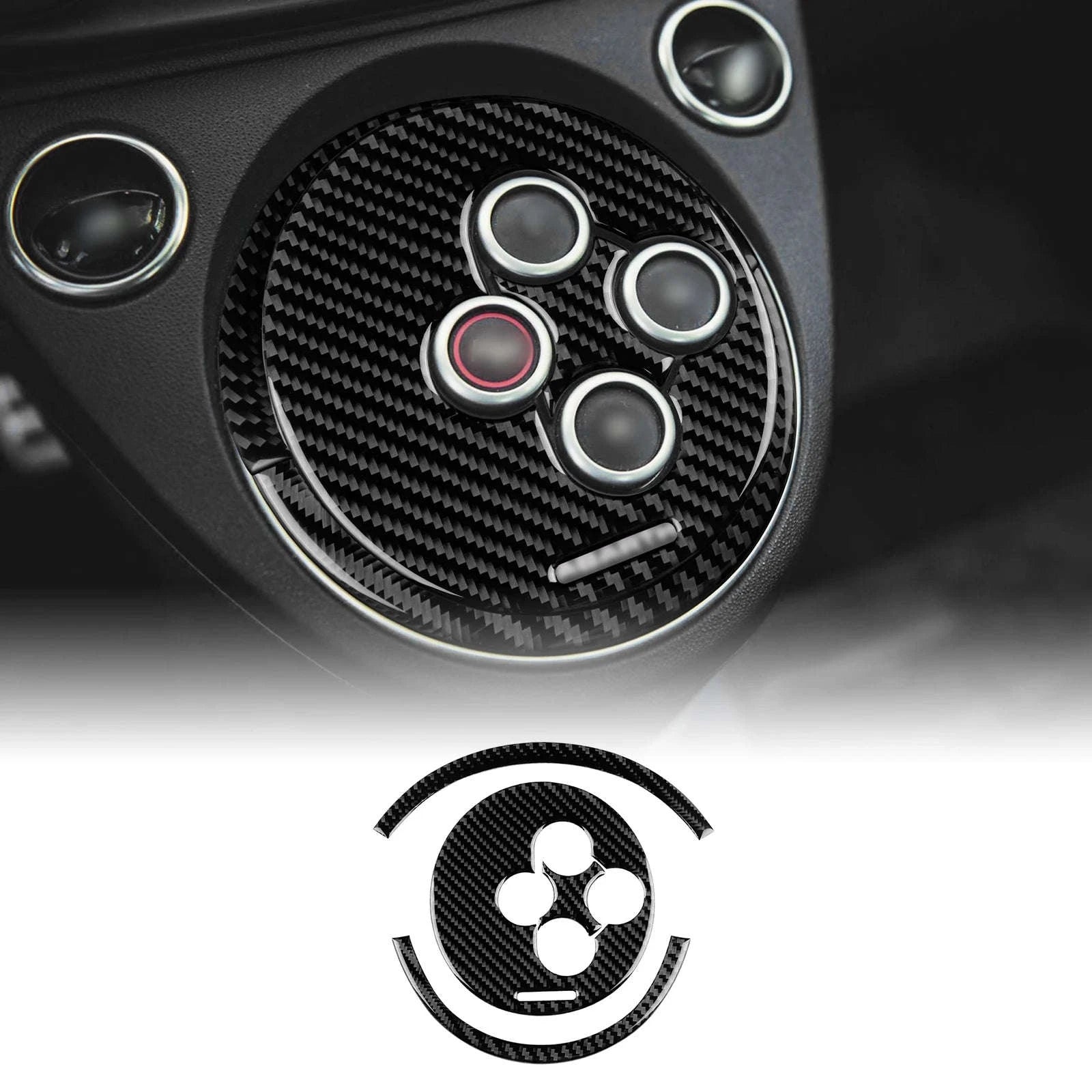 Abarth 595/695 Carbon Fiber Automatic Gear Shift Frame Trim-Black Carbon Fiber / Germany