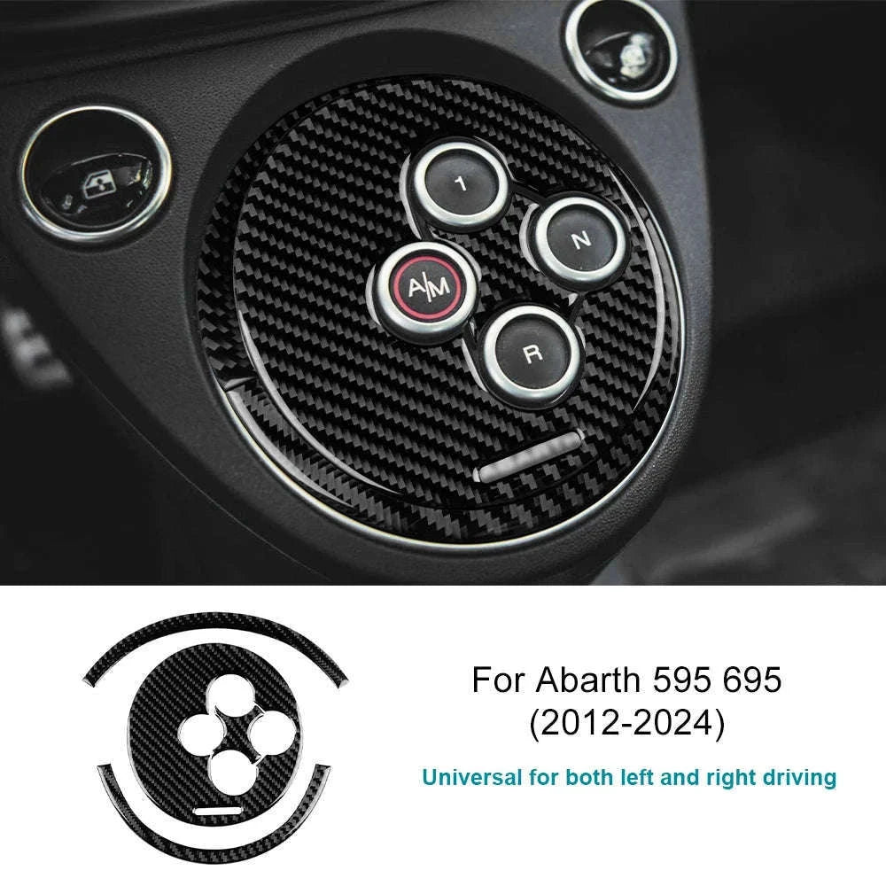 Abarth 595/695 Carbon Fiber Automatic Gear Shift Frame Trim-Black Carbon Fiber / Germany