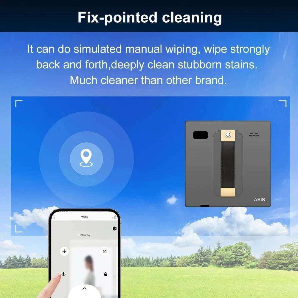 ABIR WD8 Robot Window Cleaner with Dual Spray-spain / Yes