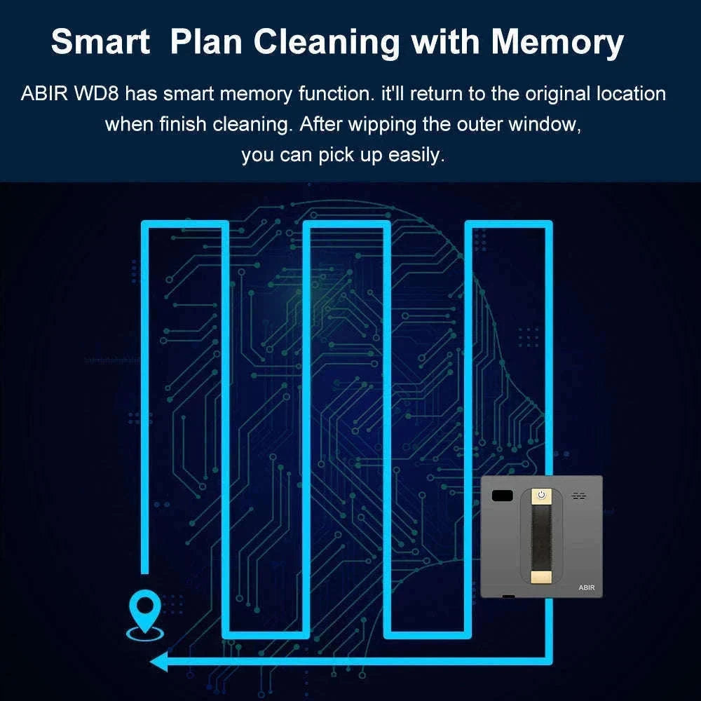 ABIR WD8 Robot Window Cleaner with Dual Spray-spain / Yes