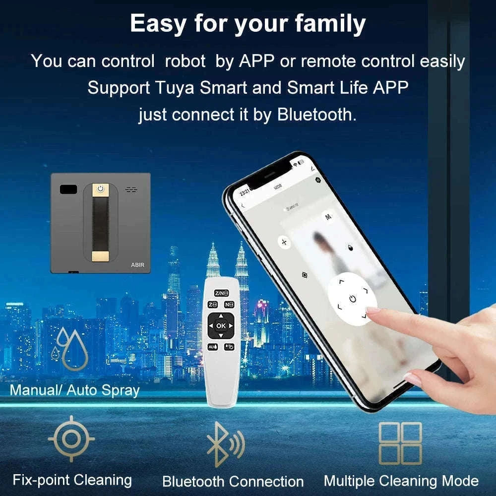 ABIR WD8 Robot Window Cleaner with Dual Spray-spain / Yes