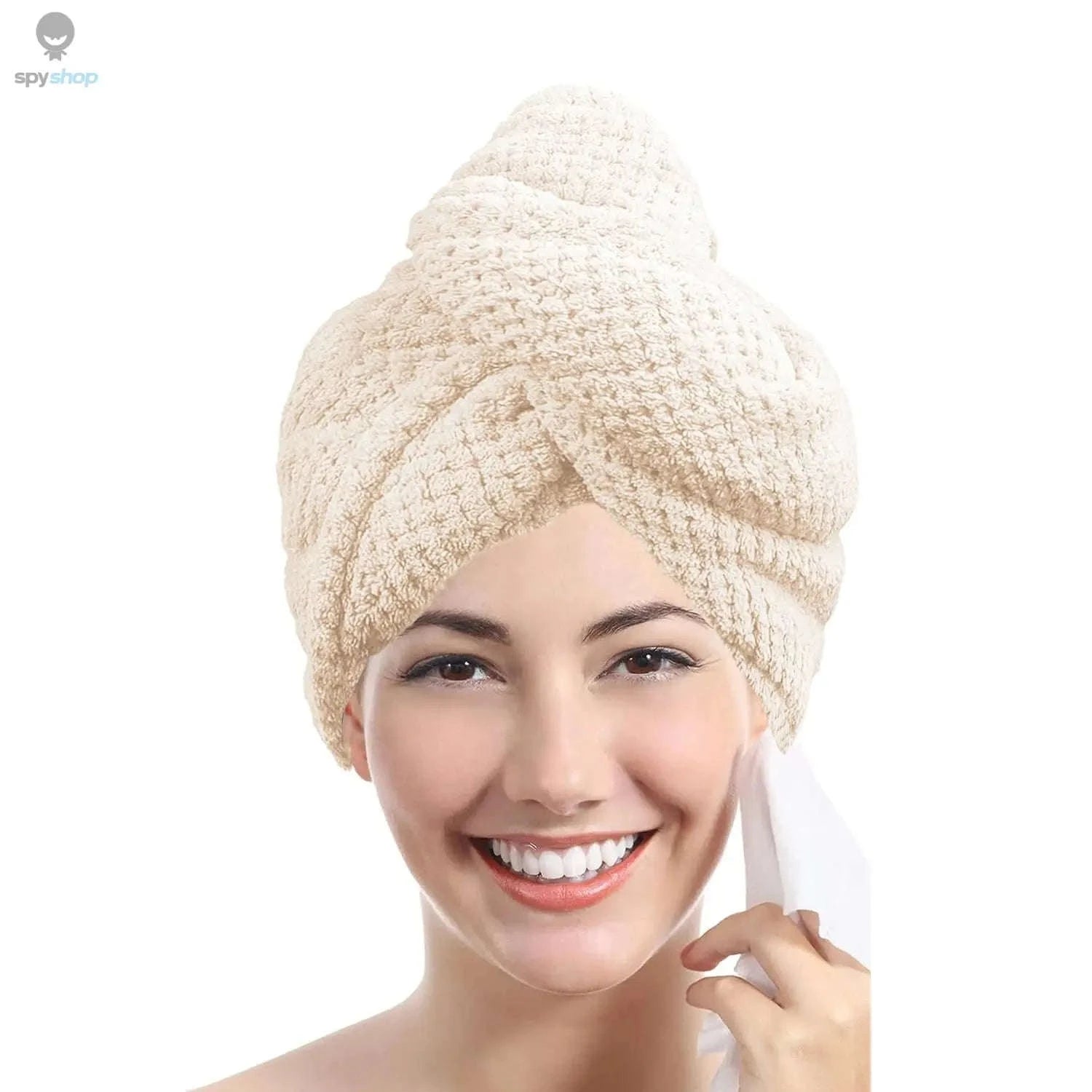 Absorbent Hair Towel Wrap – Quick-Dry Microfiber with Secure Closure-light pink
