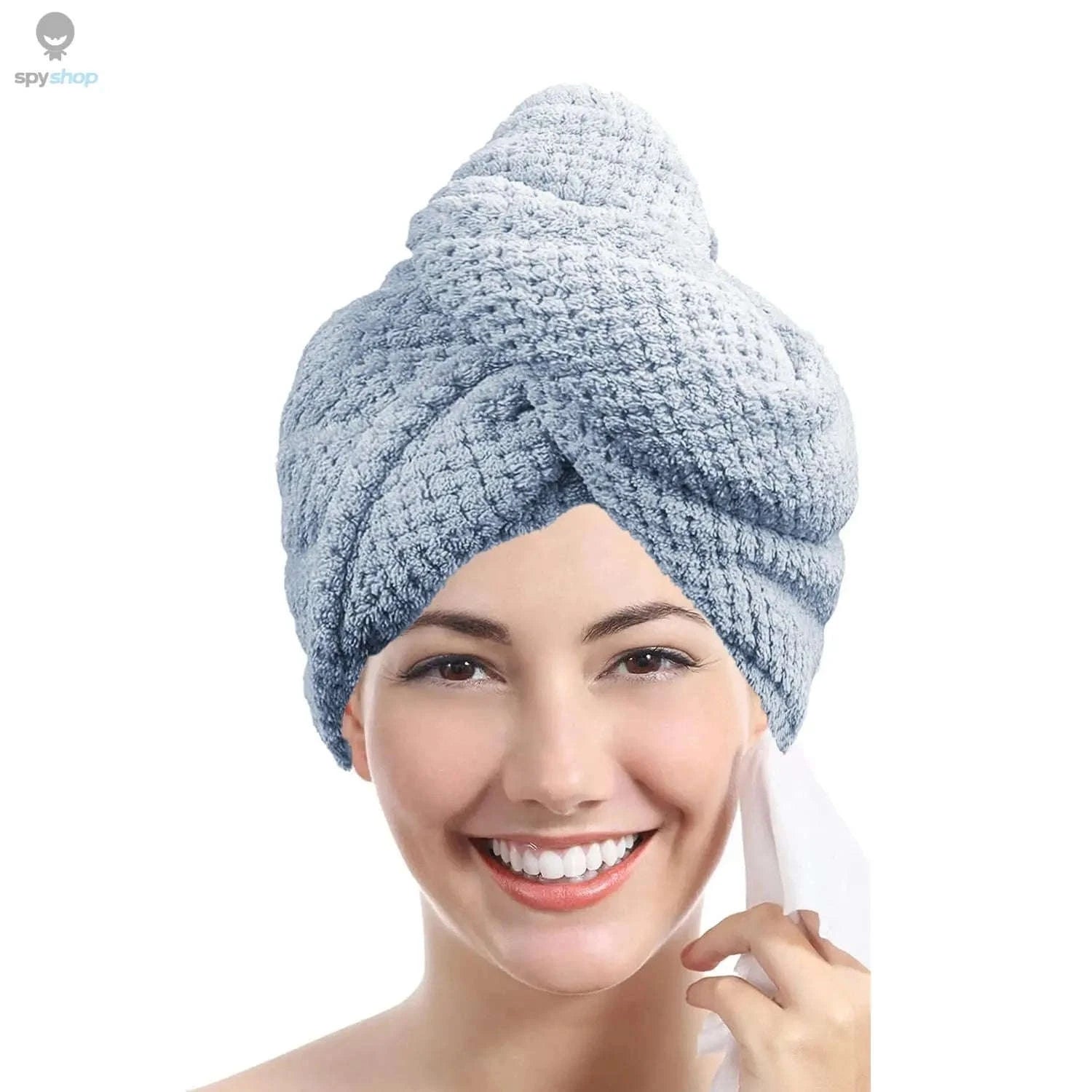 Absorbent Hair Towel Wrap – Quick-Dry Microfiber with Secure Closure-light pink