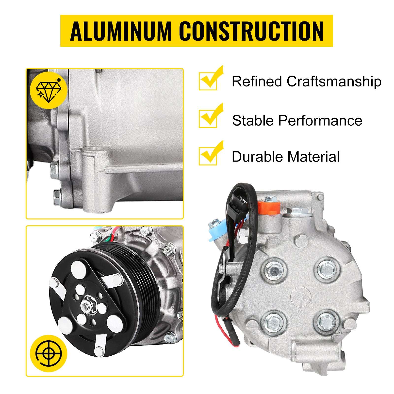 AC Compressor for Honda Civic 2006–2011 1.8L with Clutch-United States