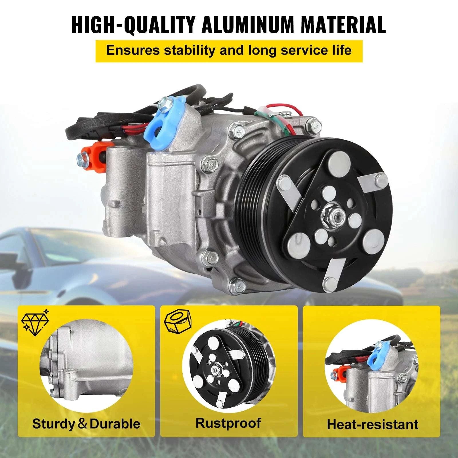 AC Compressor for Honda Civic 2006–2011 1.8L with Clutch-United States
