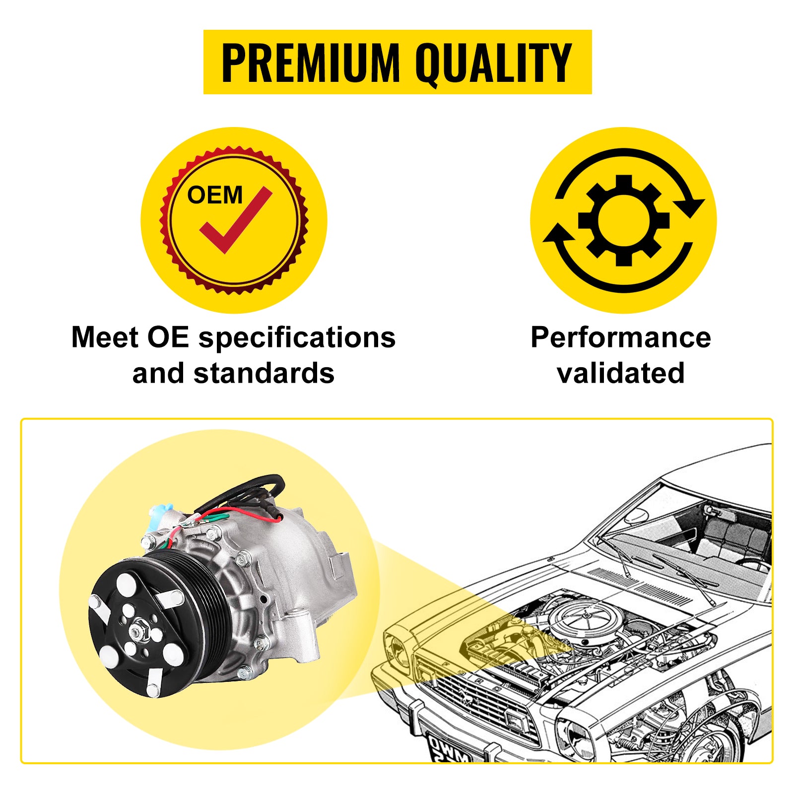 Kompresor klimatizace pro Honda Civic 2006–2011 1.8L s spojkou