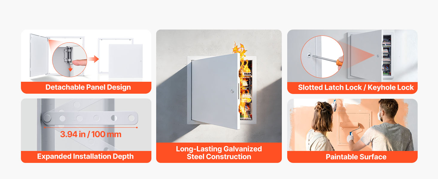Galvanized Steel Access Panel for Drywall, Ceiling, Plumbing and Electrical Access