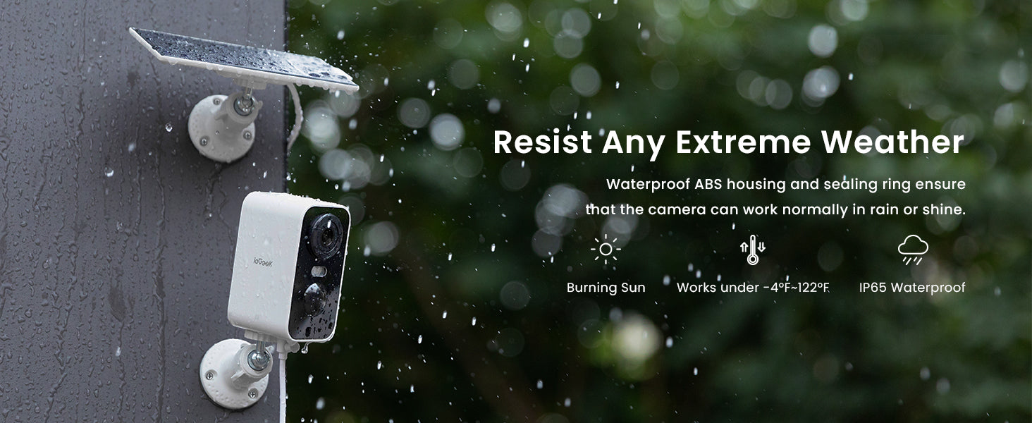ieGeek 2K Solar Wireless Outdoor Security Camera with Color Night Vision