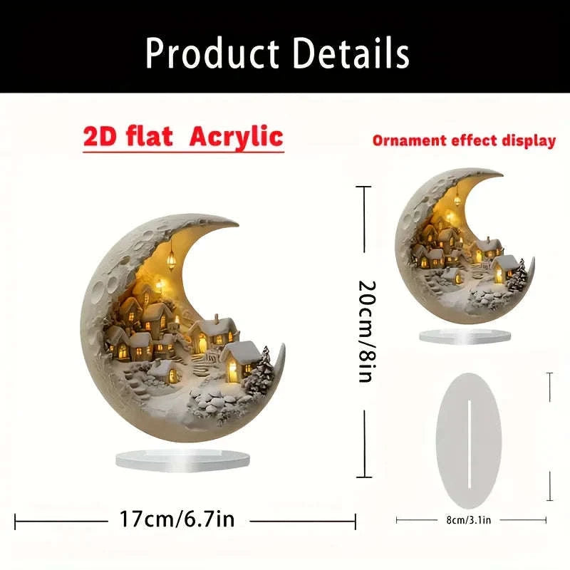 Acrylic Christmas Ornament Desktop Decoration-1 / 1pc