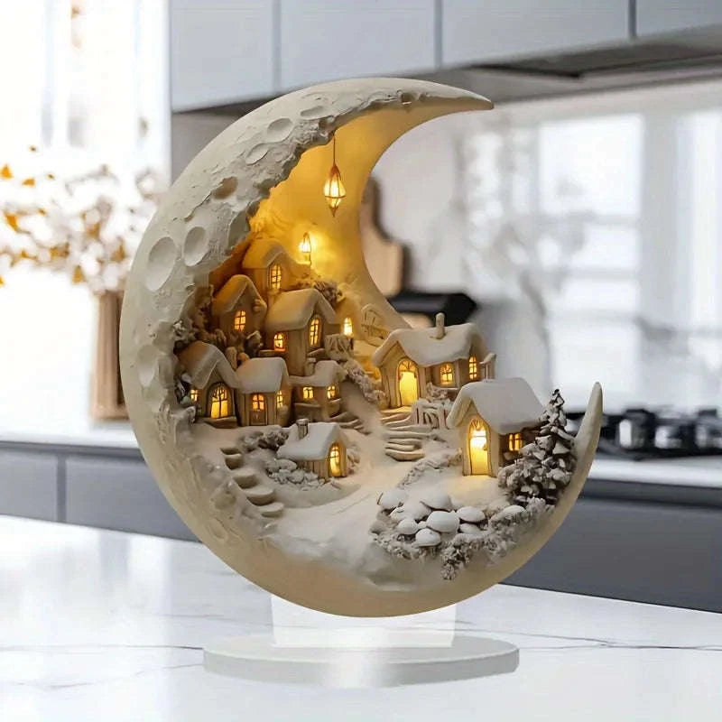 Acrylic Christmas Ornament Desktop Decoration-1 / 1pc