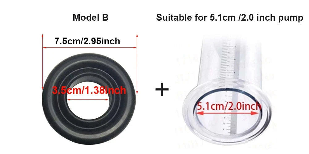 Acrylic Penis Pump Manual Vacuum Penis Enlarger-A5(4.4-30.5cm) kit