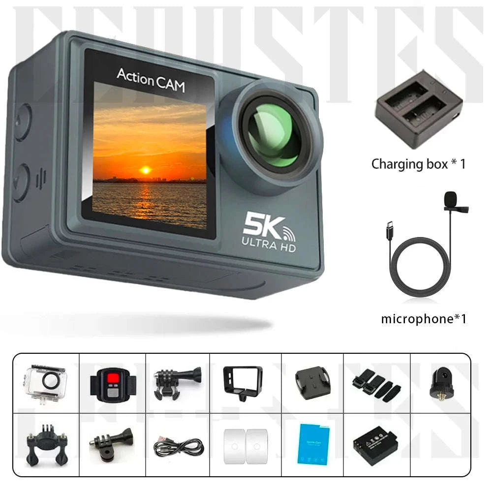 Action Camera 5K 4K with Electronic Stabilization-AT-M40R -A / 64G