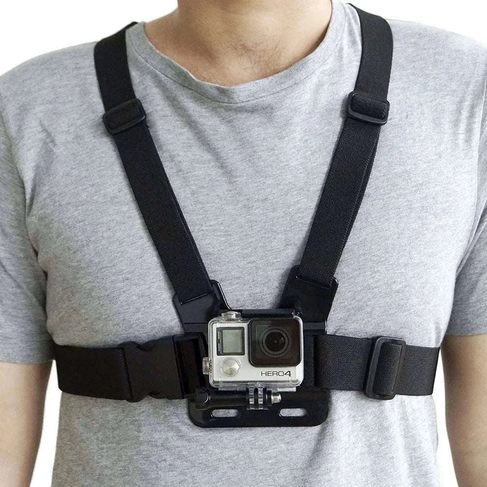 Action Camera Chest Strap Mount for Hands-Free POV Recording-Set 2 / CHINA