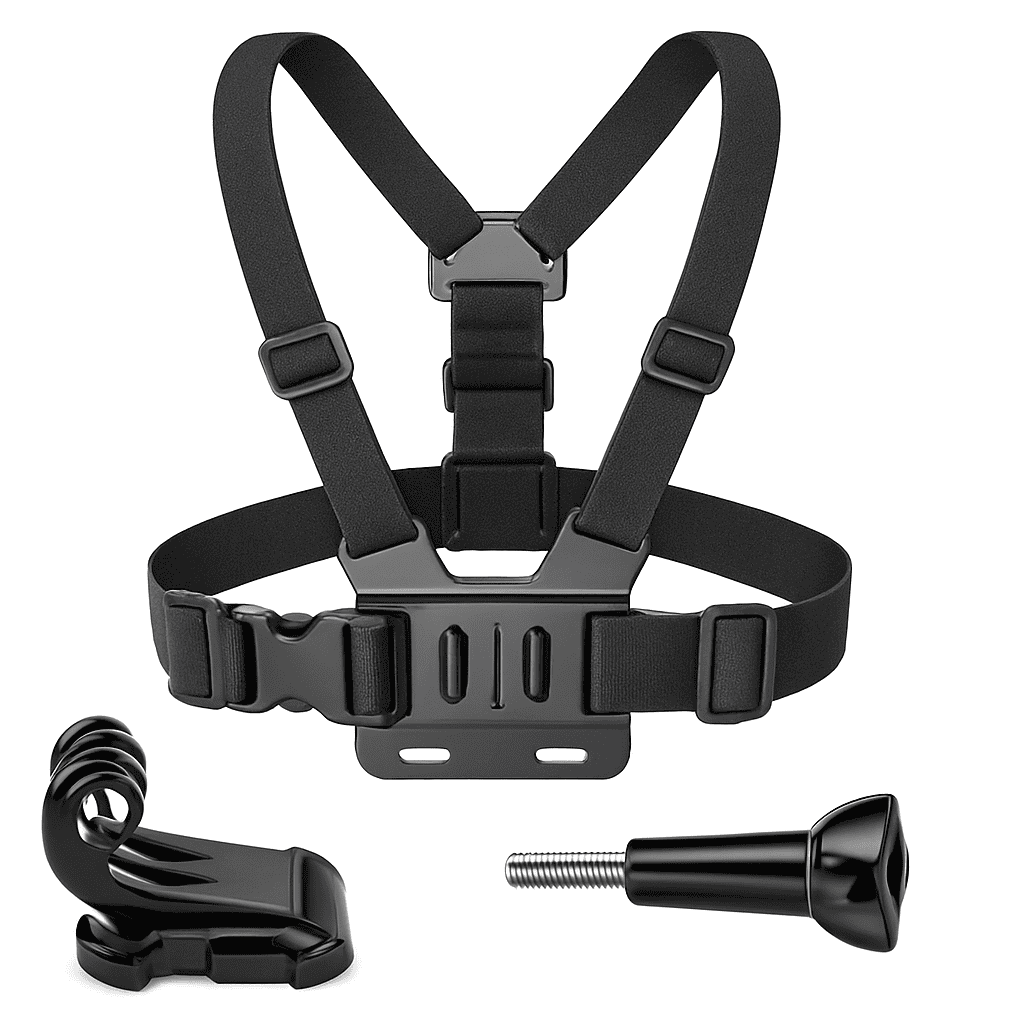 Action Camera Chest Strap Mount for Hands-Free POV Recording-Set 2 / CHINA