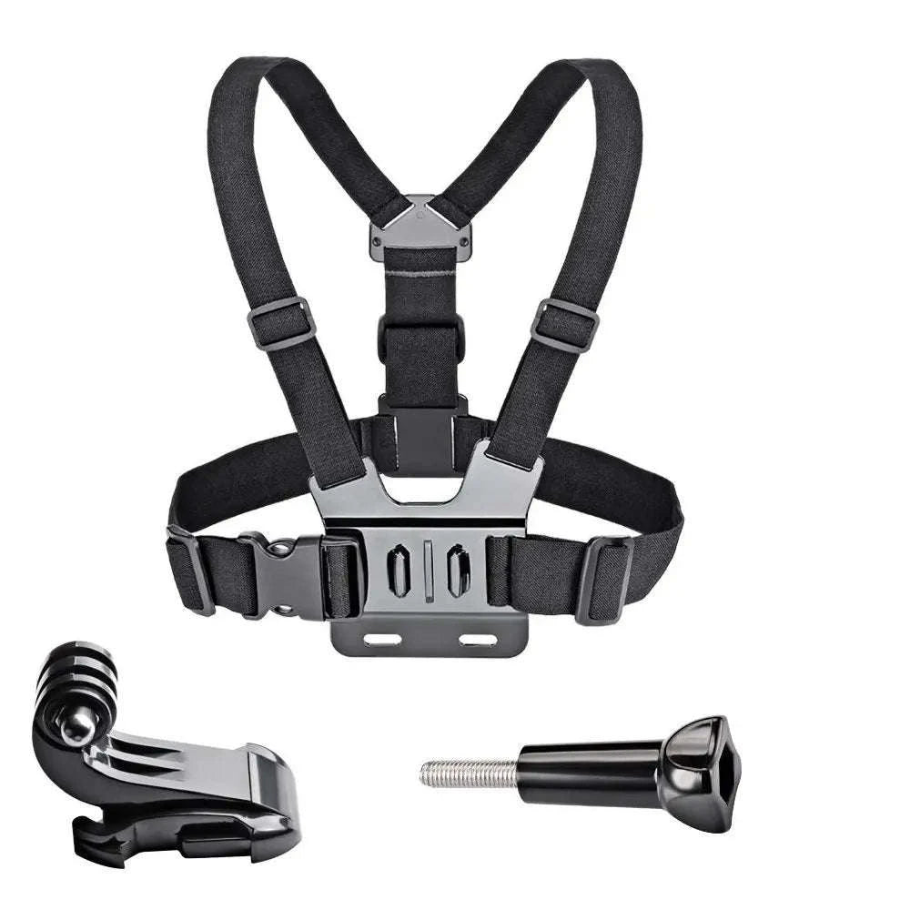 Action Camera Chest Strap Mount for Immersive POV Recording-Set 2 / CHINA