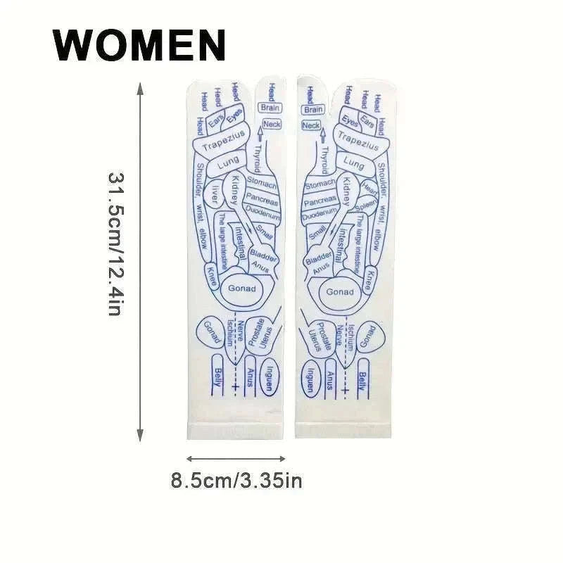 Acupressure Foot Massage Socks with Reflexology Zones-Women with tool A