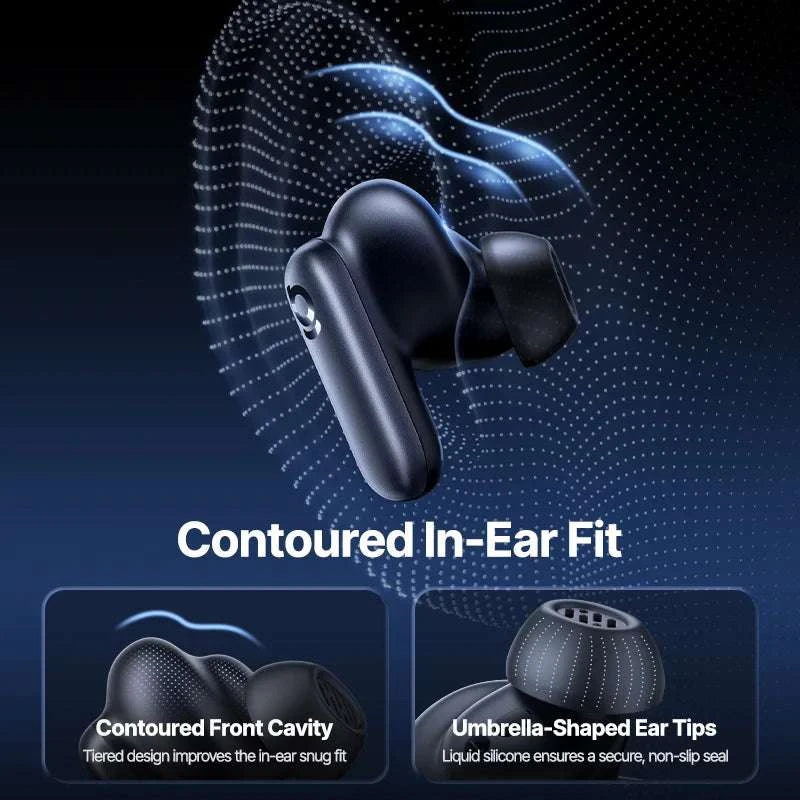 Adaptive ANC Wireless Earbuds with Dolby Audio & 45H Battery-White