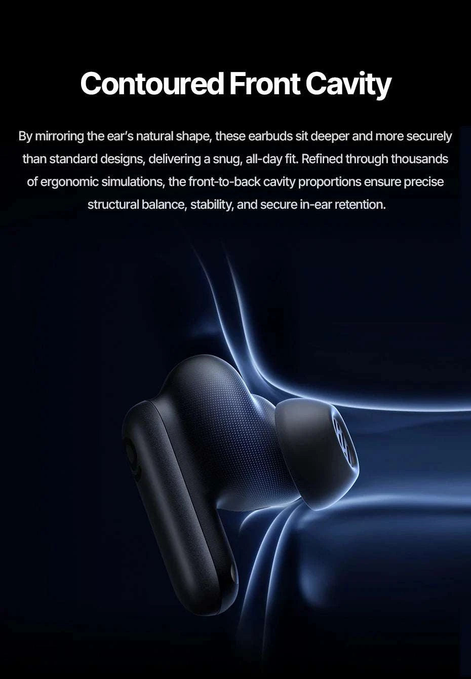 Adaptive ANC Wireless Earbuds with Dolby Audio & 45H Battery-White