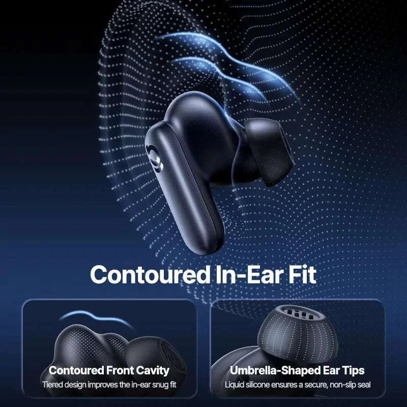 Adaptive ANC Wireless Earbuds with Dolby Audio & 45H Battery-White