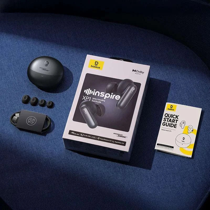 Adaptive ANC Wireless Earbuds with Dolby Audio & 45H Battery-White