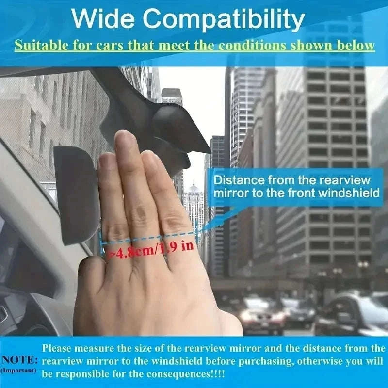 Adjustable 360° Rearview Mirror Phone Holder-1pc