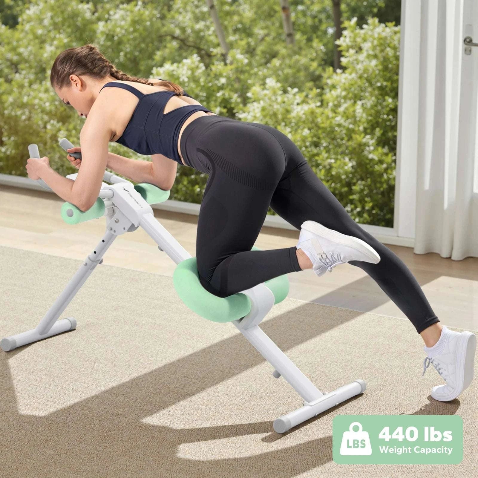 Adjustable Ab Trainer Machine Foldable Core Workout with LCD Monitor-2314B / United States